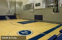 Bamboo flooring on basketball courts offer upgrades in flexibility, durability and even visual beauty over traditional maple and beech wood.